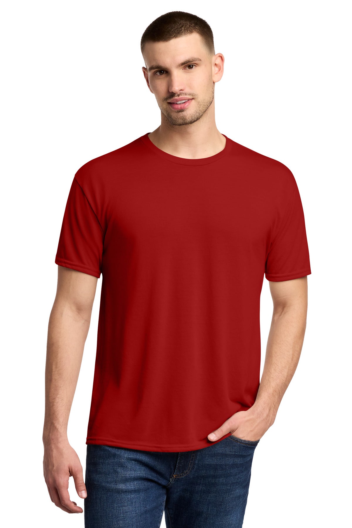 Jerzees Dri-Power 100% Polyester T-Shirt. 21M - True Red