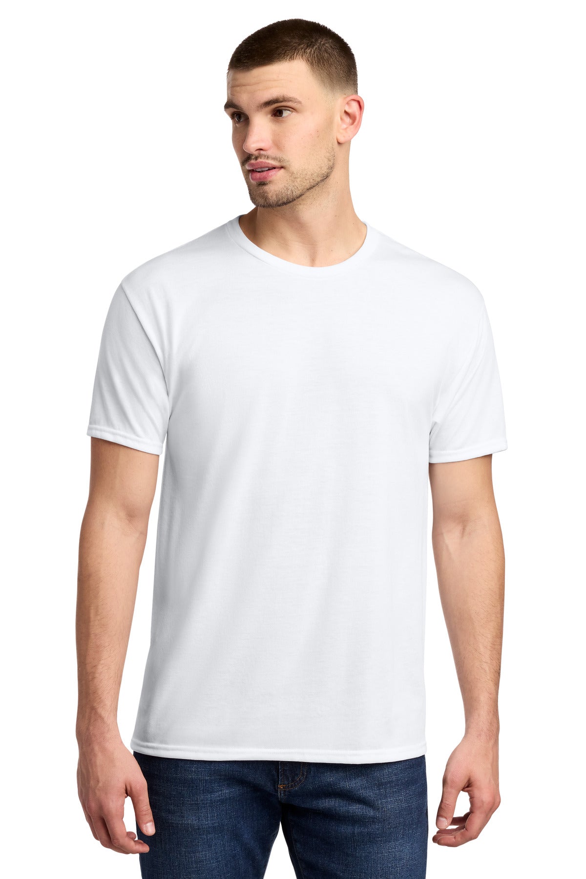 Jerzees Dri-Power 100% Polyester T-Shirt. 21M - White