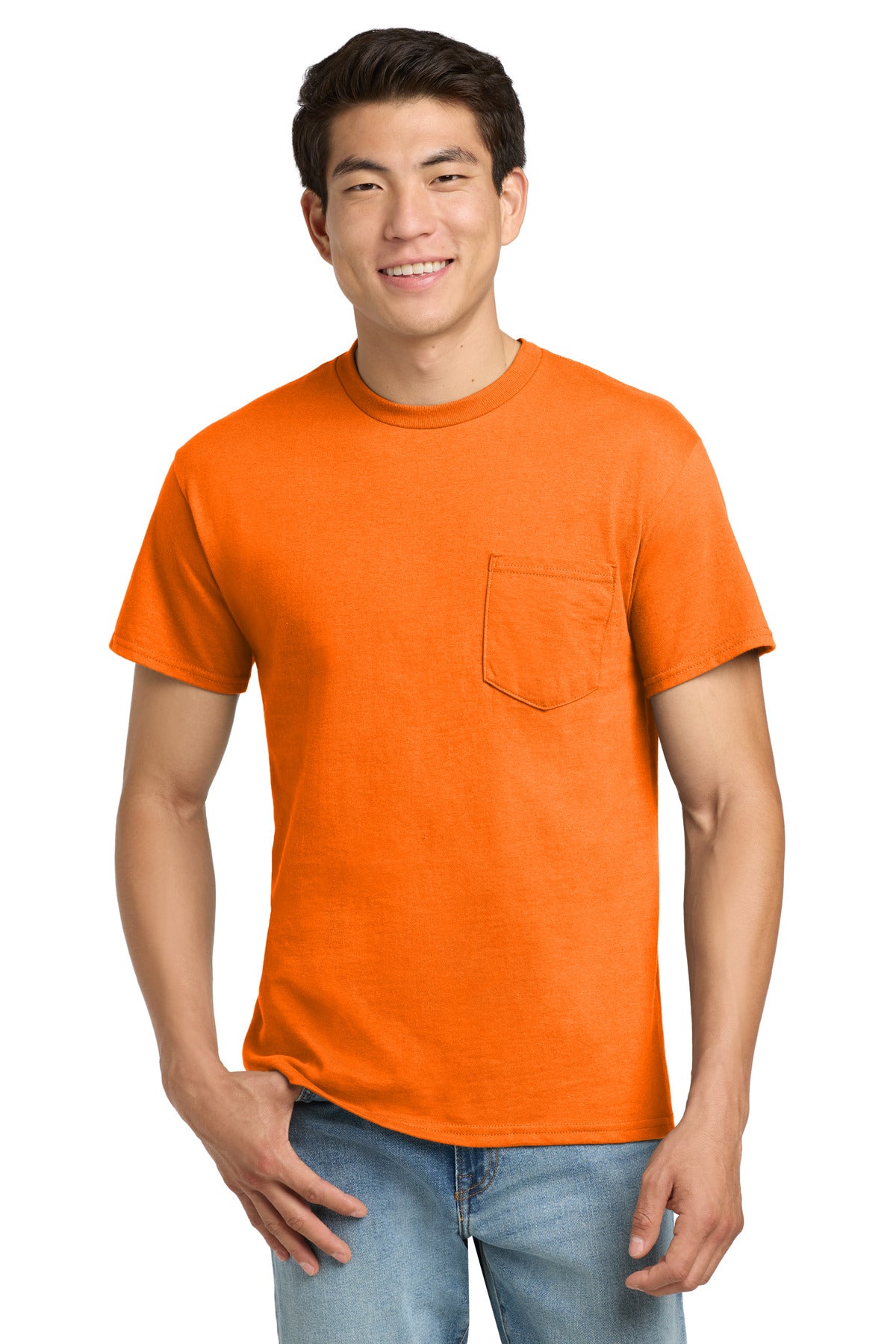 Gildan - Ultra Cotton 100% US Cotton T-Shirt with Pocket.  2300 - S. Orange