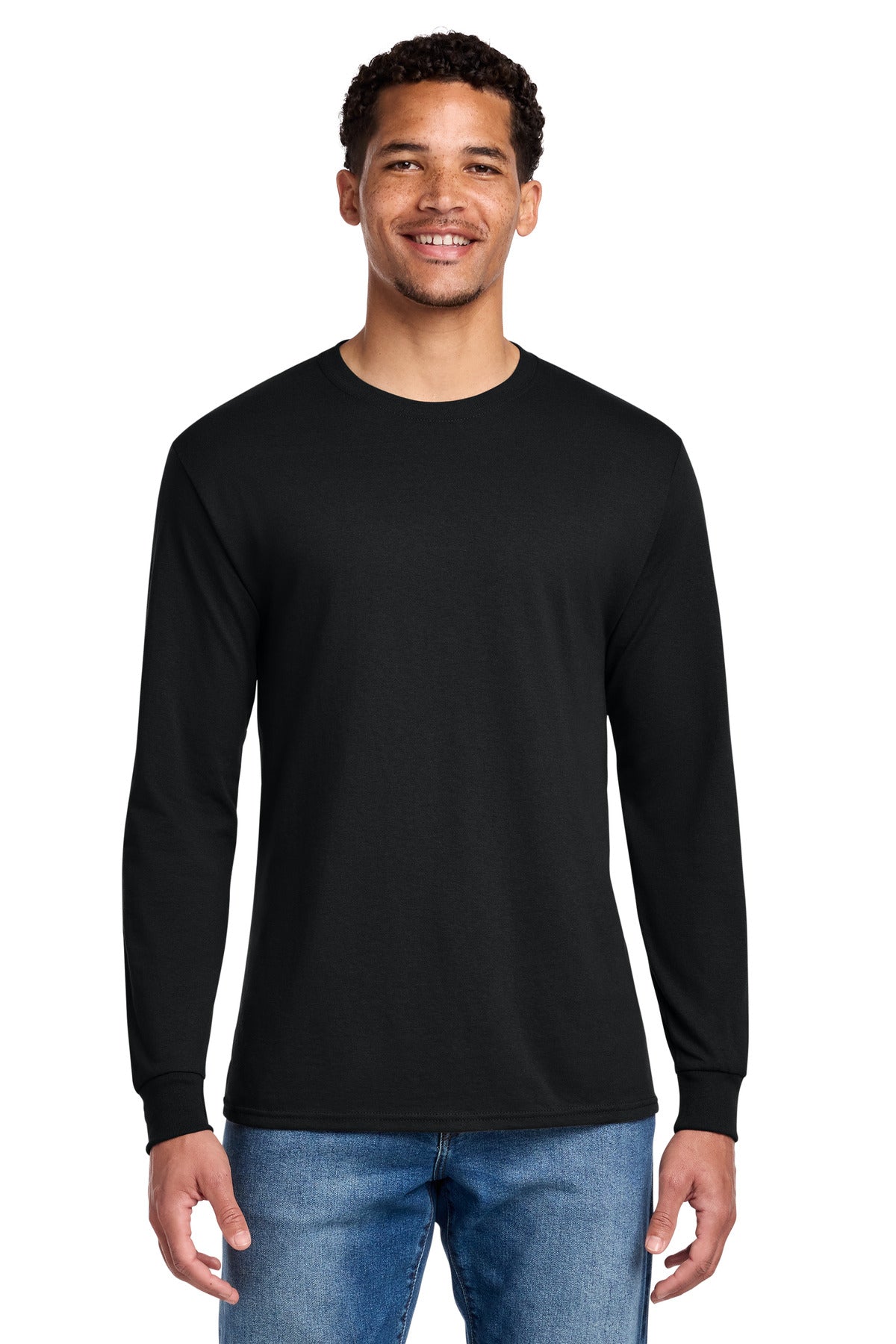 Jerzees - Dri-Power 50/50 Cotton/Poly Long Sleeve T-Shirt.  29LS - Black