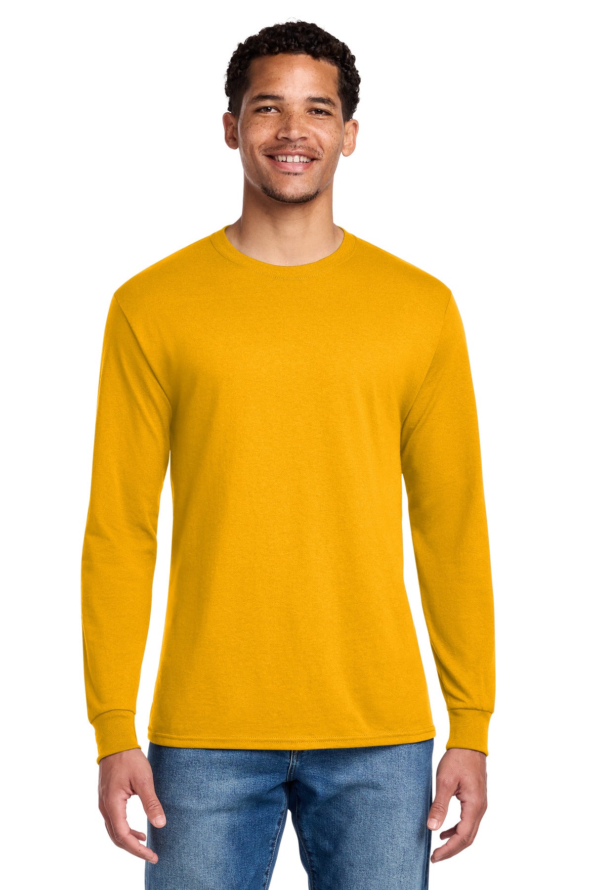 Jerzees - Dri-Power 50/50 Cotton/Poly Long Sleeve T-Shirt.  29LS - Gold