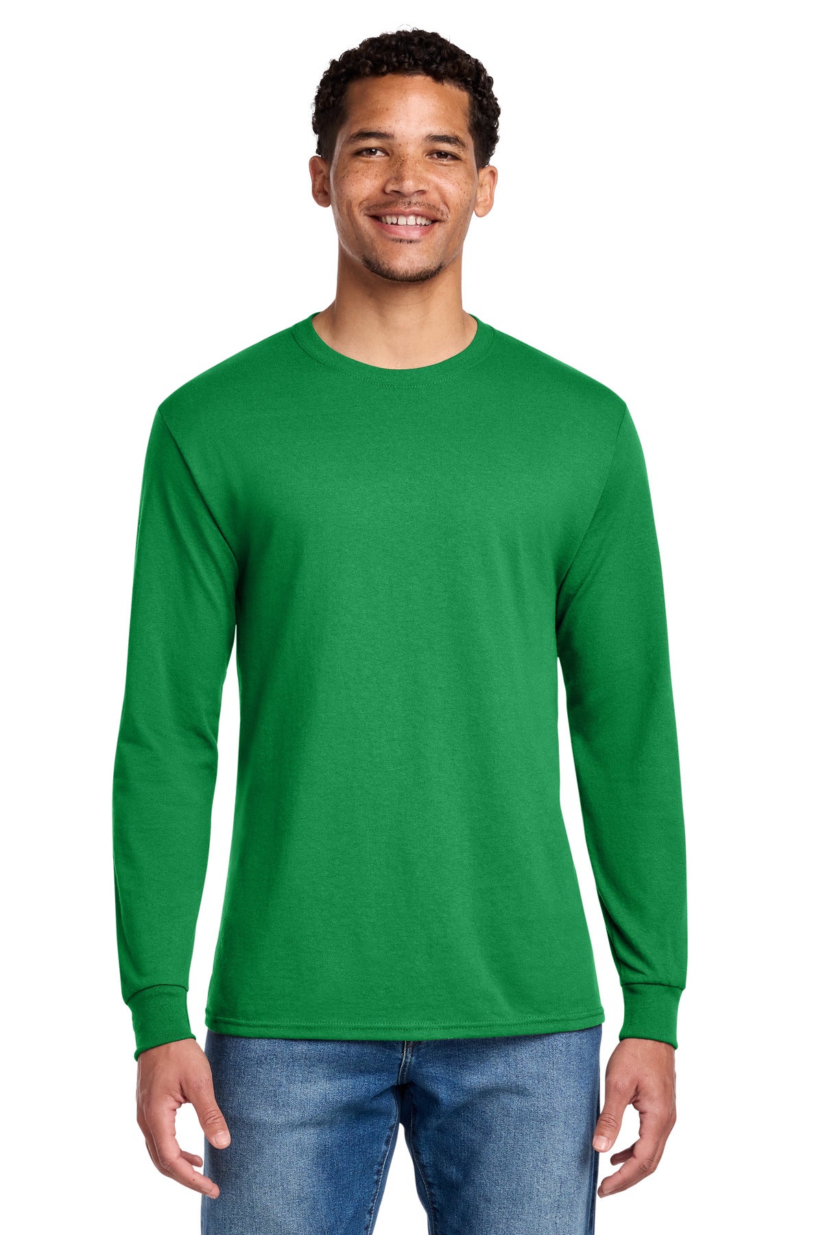 Jerzees - Dri-Power 50/50 Cotton/Poly Long Sleeve T-Shirt.  29LS - Kelly