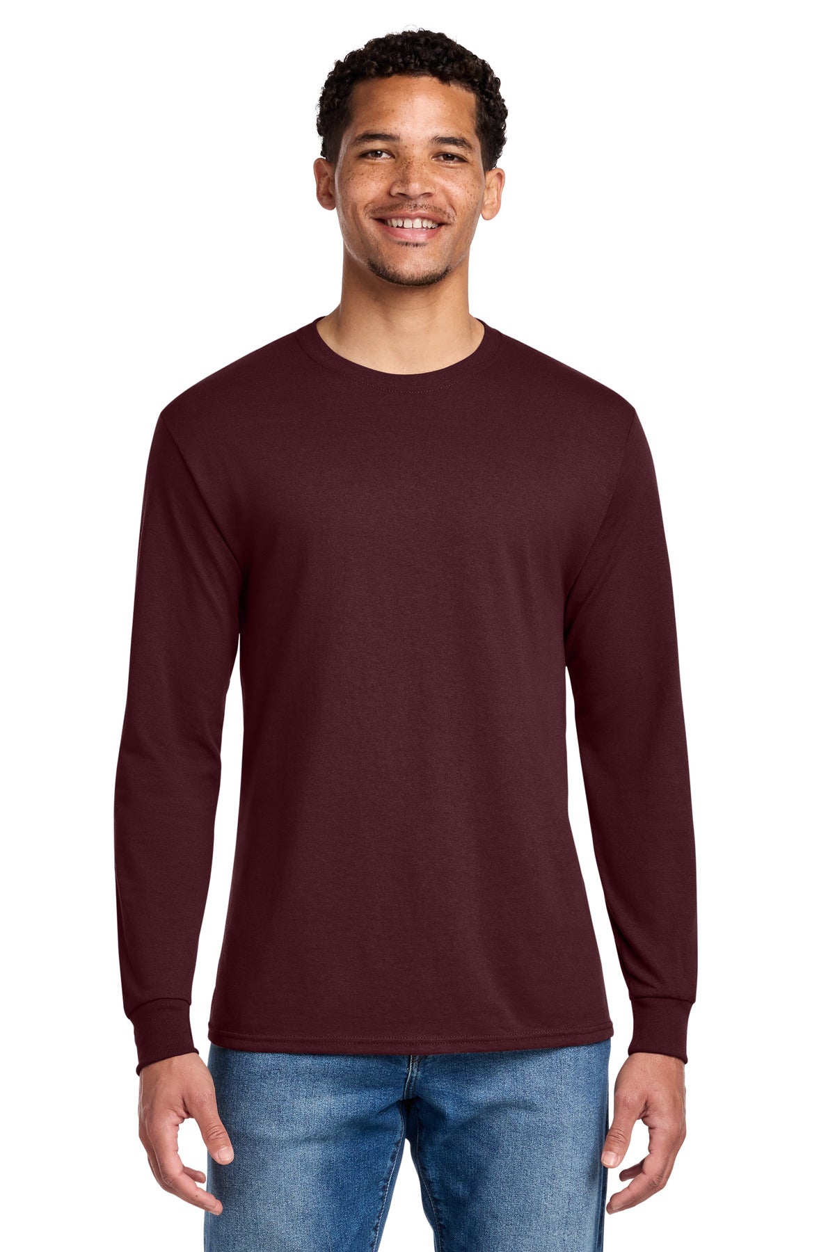 Jerzees - Dri-Power 50/50 Cotton/Poly Long Sleeve T-Shirt.  29LS - Maroon
