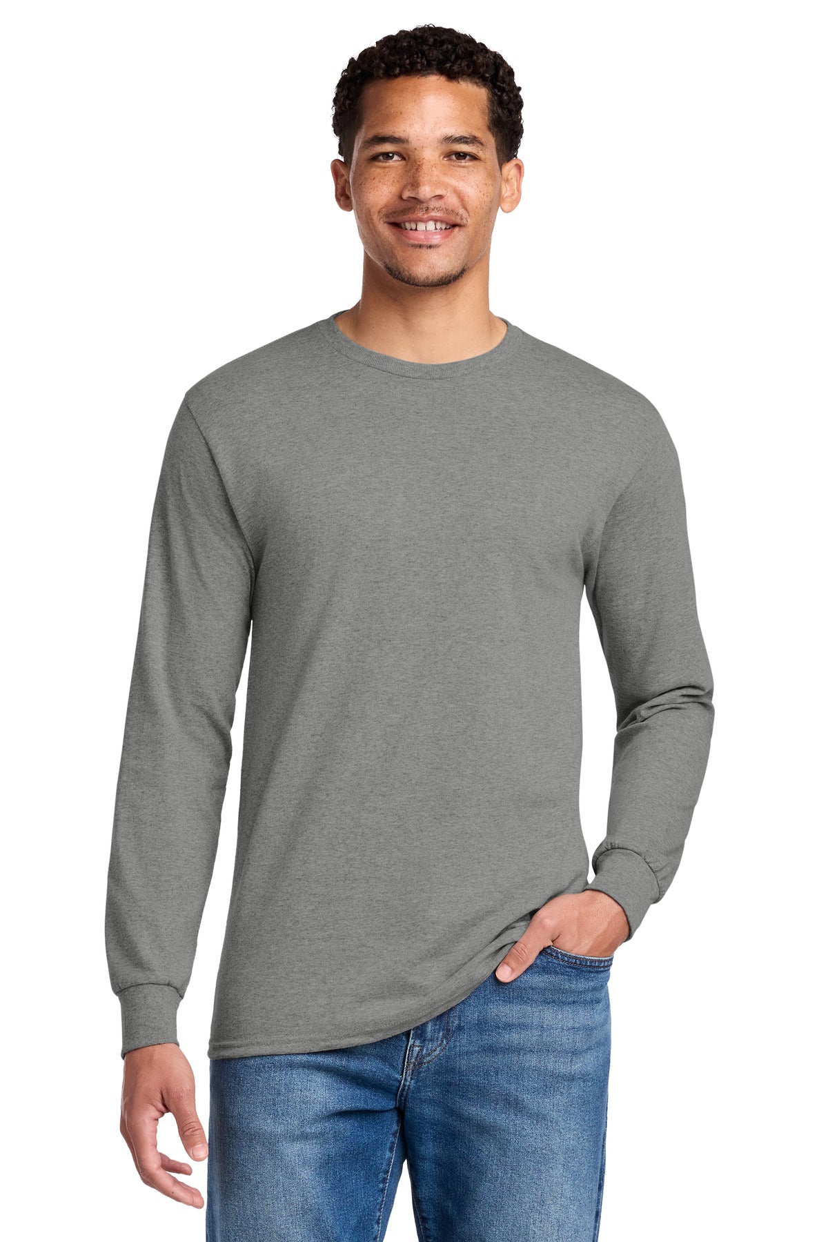 Jerzees - Dri-Power 50/50 Cotton/Poly Long Sleeve T-Shirt.  29LS - Oxford