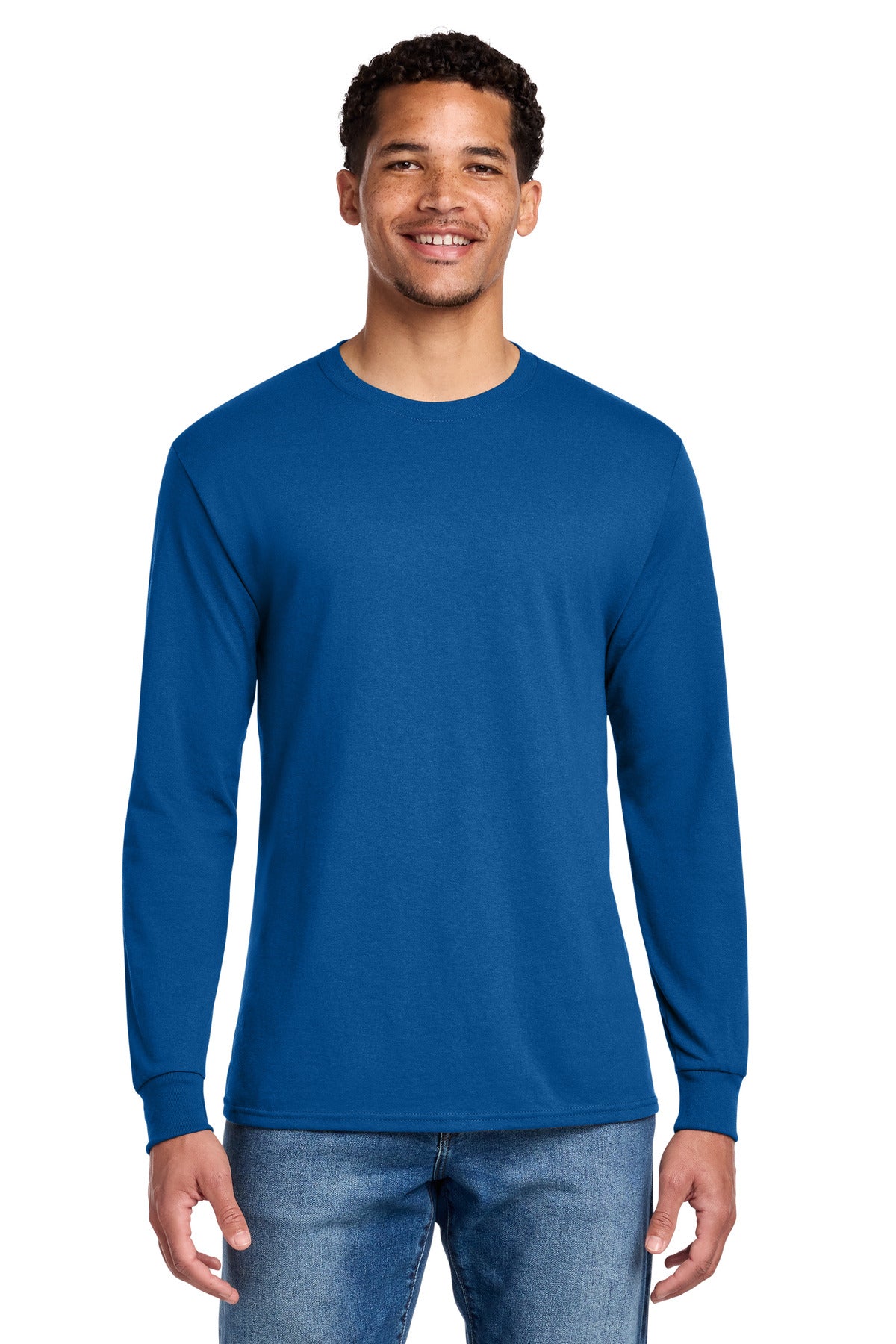 Jerzees - Dri-Power 50/50 Cotton/Poly Long Sleeve T-Shirt.  29LS - Royal