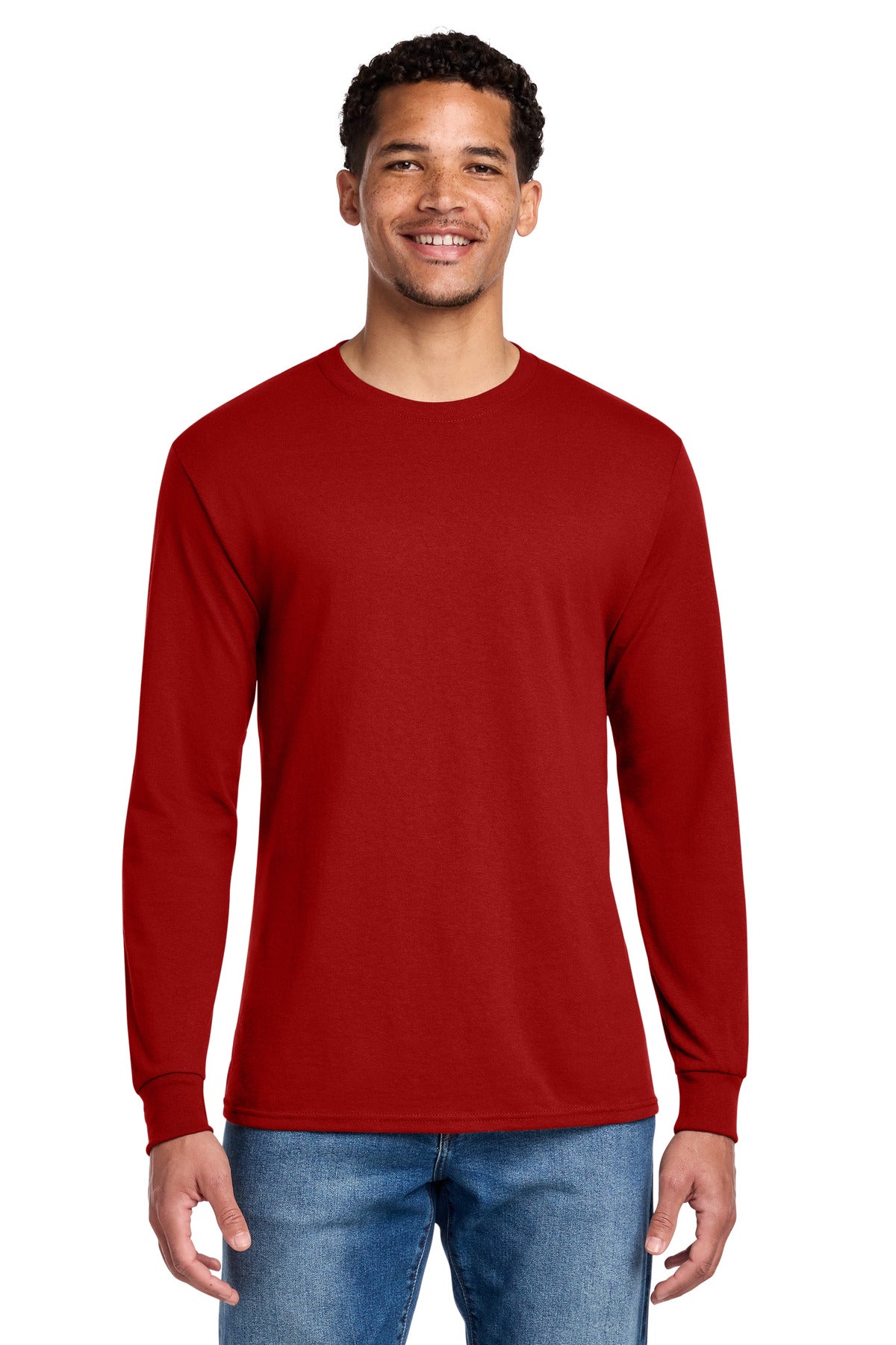 Jerzees - Dri-Power 50/50 Cotton/Poly Long Sleeve T-Shirt.  29LS - True Red