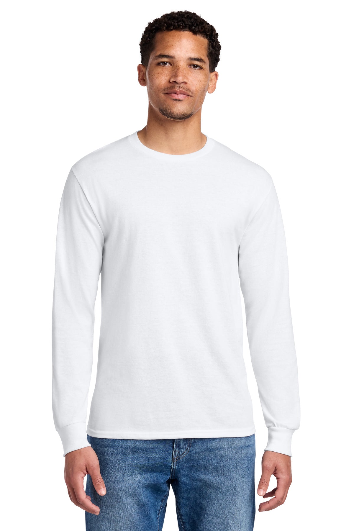 Jerzees - Dri-Power 50/50 Cotton/Poly Long Sleeve T-Shirt.  29LS - White