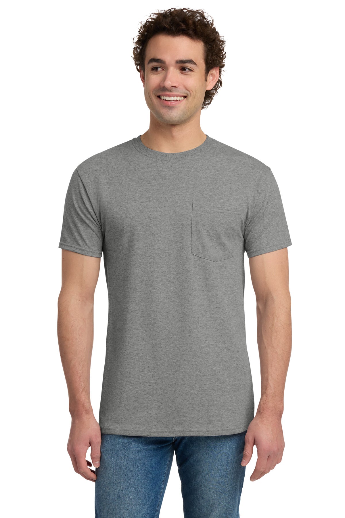 Jerzees -  Dri-Power 50/50 Cotton/Poly Pocket T-Shirt.  29MP - Oxford