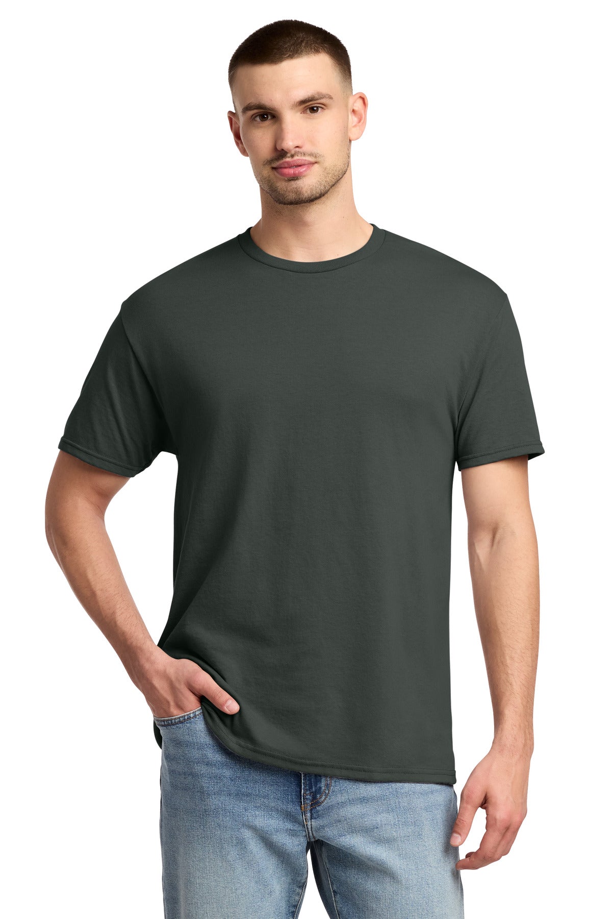 Jerzees -  Dri-Power 50/50 Cotton/Poly T-Shirt.  29M - Charcoal Grey