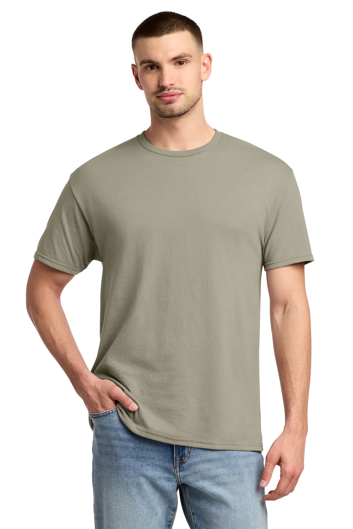 Jerzees -  Dri-Power 50/50 Cotton/Poly T-Shirt.  29M - Clay