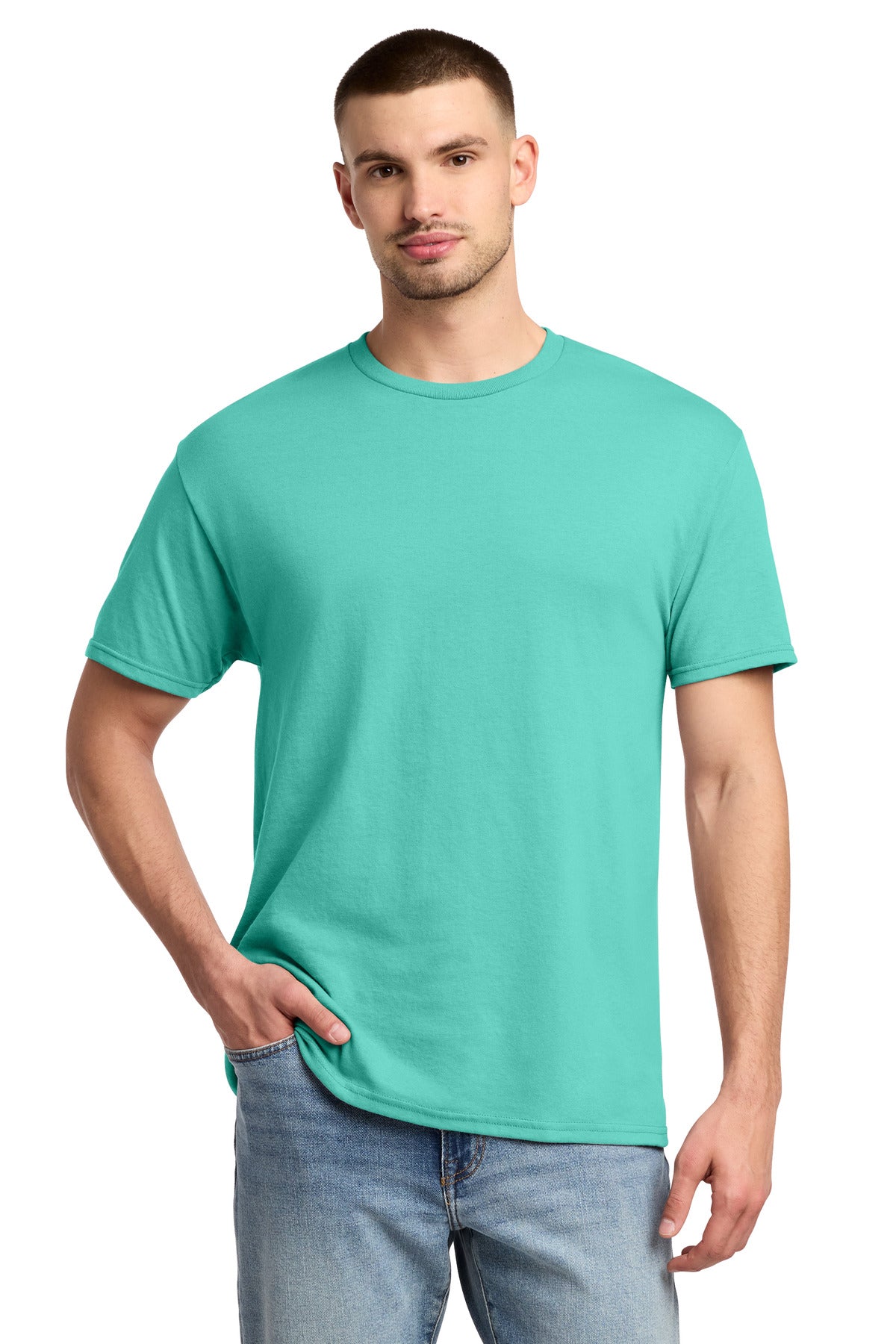 Jerzees -  Dri-Power 50/50 Cotton/Poly T-Shirt.  29M - Cool Mint