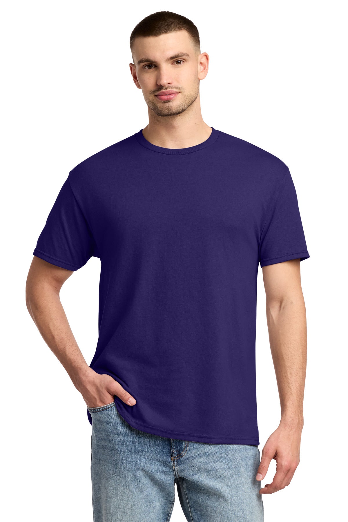 Jerzees -  Dri-Power 50/50 Cotton/Poly T-Shirt.  29M - Deep Purple
