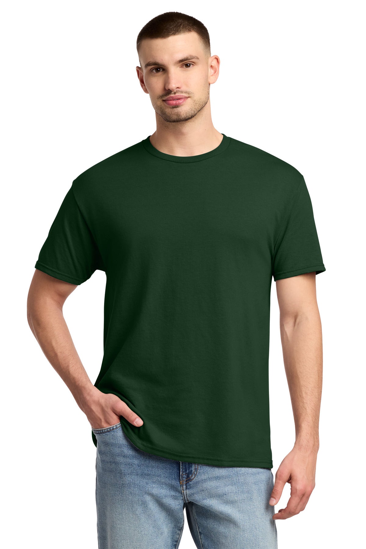 Jerzees -  Dri-Power 50/50 Cotton/Poly T-Shirt.  29M - Forest Green