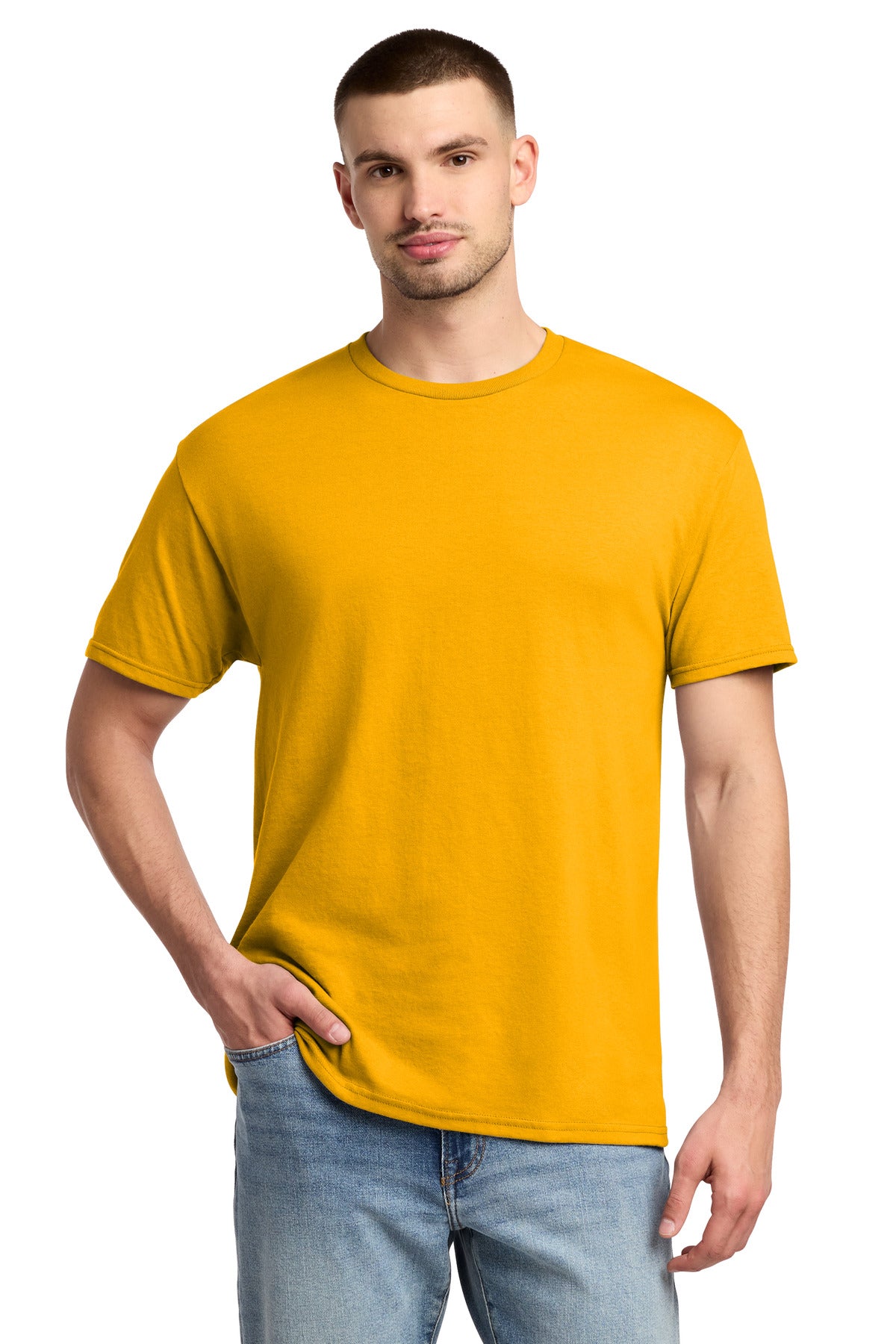 Jerzees -  Dri-Power 50/50 Cotton/Poly T-Shirt.  29M - Gold