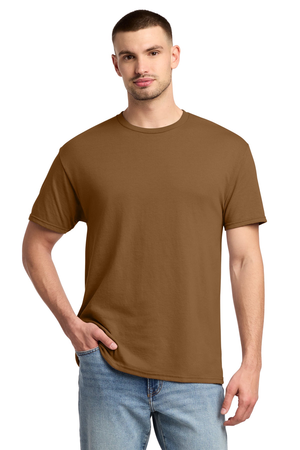Jerzees -  Dri-Power 50/50 Cotton/Poly T-Shirt.  29M - Golden Pecan