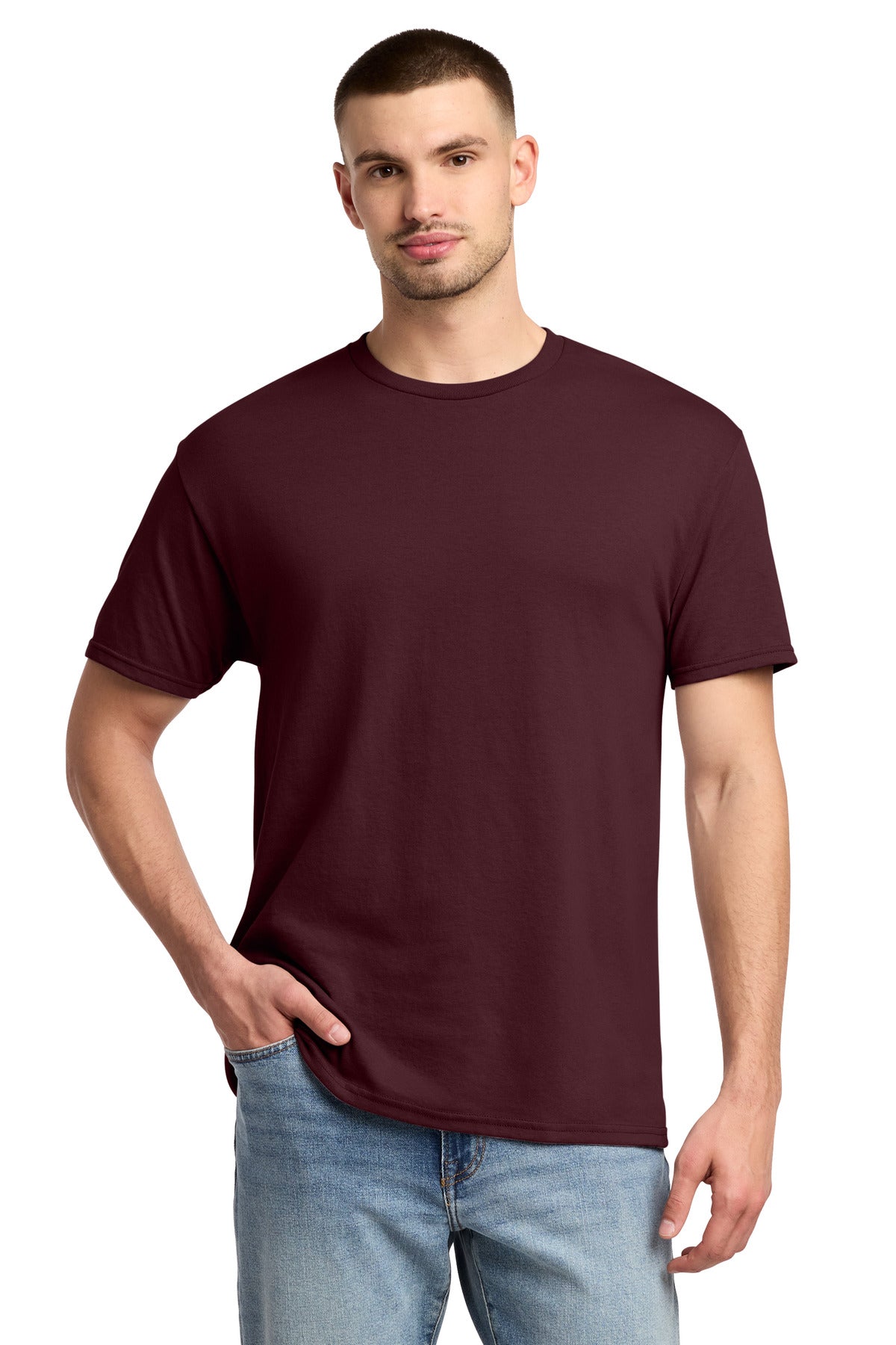 Jerzees -  Dri-Power 50/50 Cotton/Poly T-Shirt.  29M - Maroon