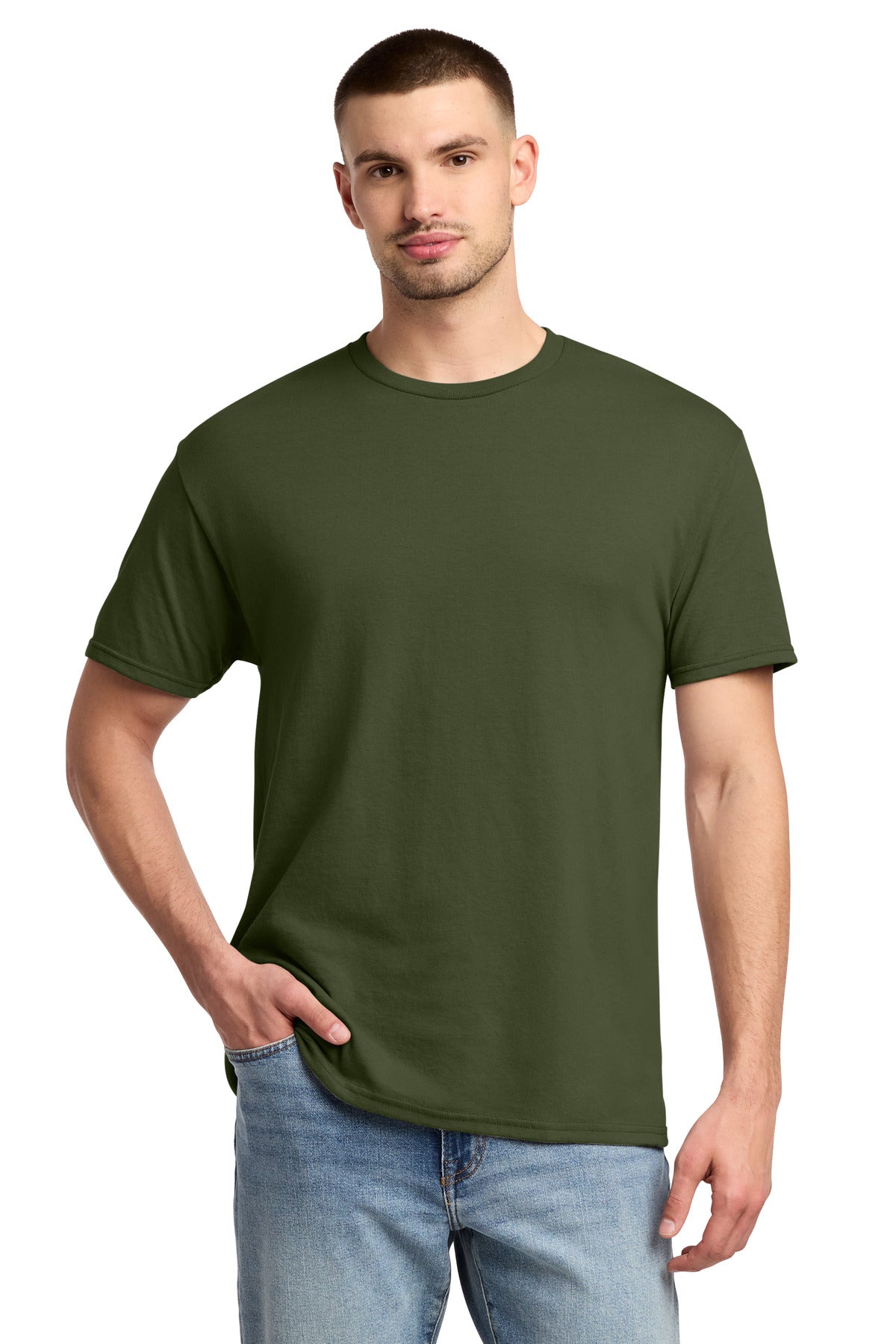 Jerzees -  Dri-Power 50/50 Cotton/Poly T-Shirt.  29M - Military Green