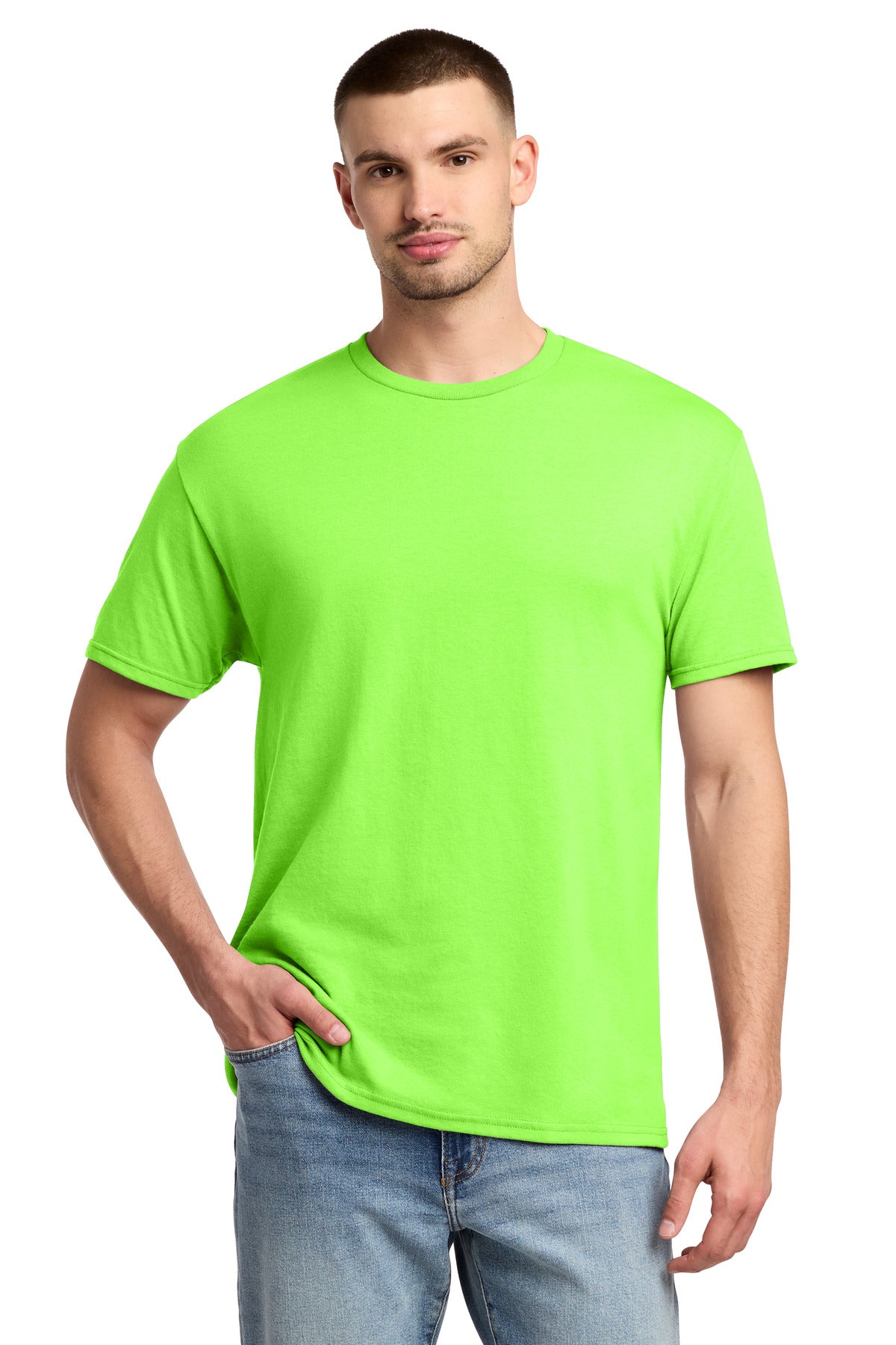 Jerzees -  Dri-Power 50/50 Cotton/Poly T-Shirt.  29M - Neon Green