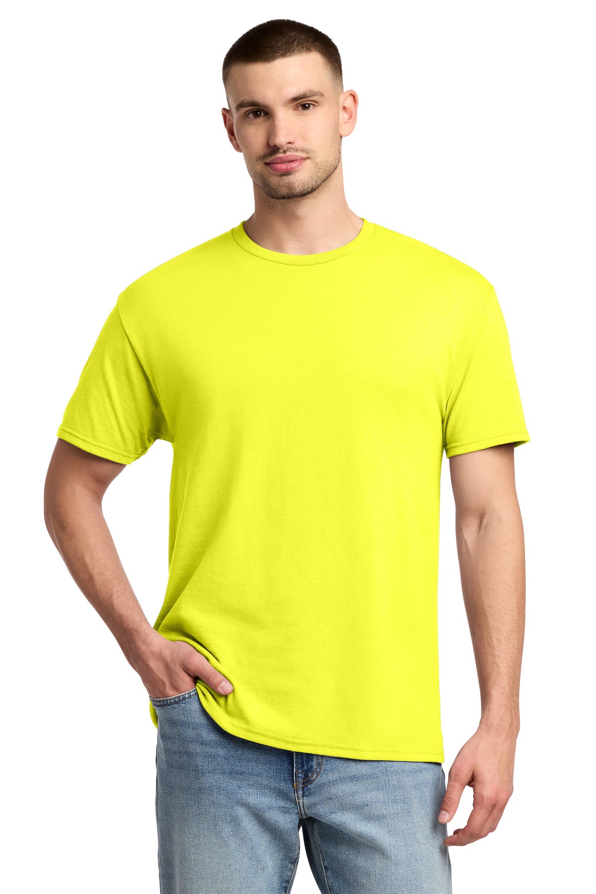 Jerzees -  Dri-Power 50/50 Cotton/Poly T-Shirt.  29M - Neon Yellow