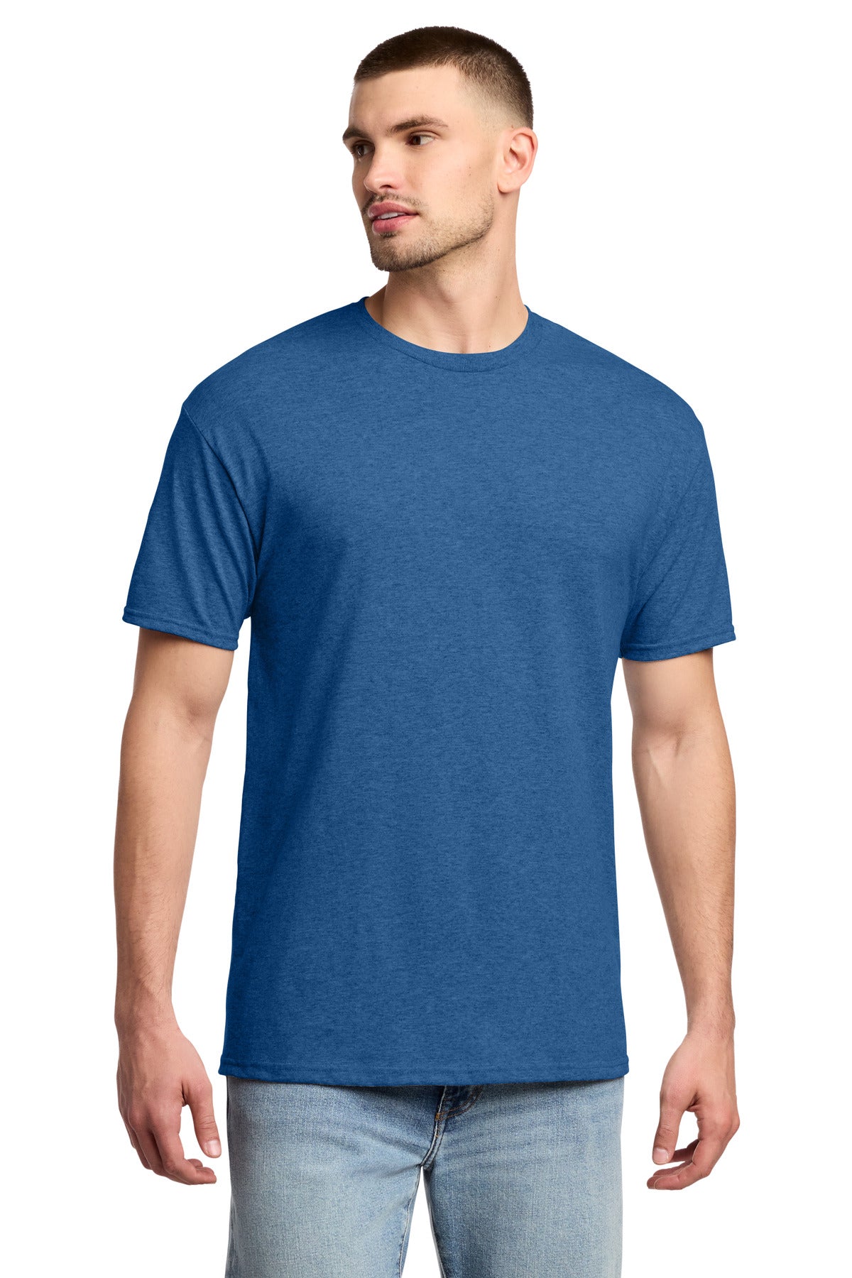 Jerzees -  Dri-Power 50/50 Cotton/Poly T-Shirt.  29M - Retro Heather Royal