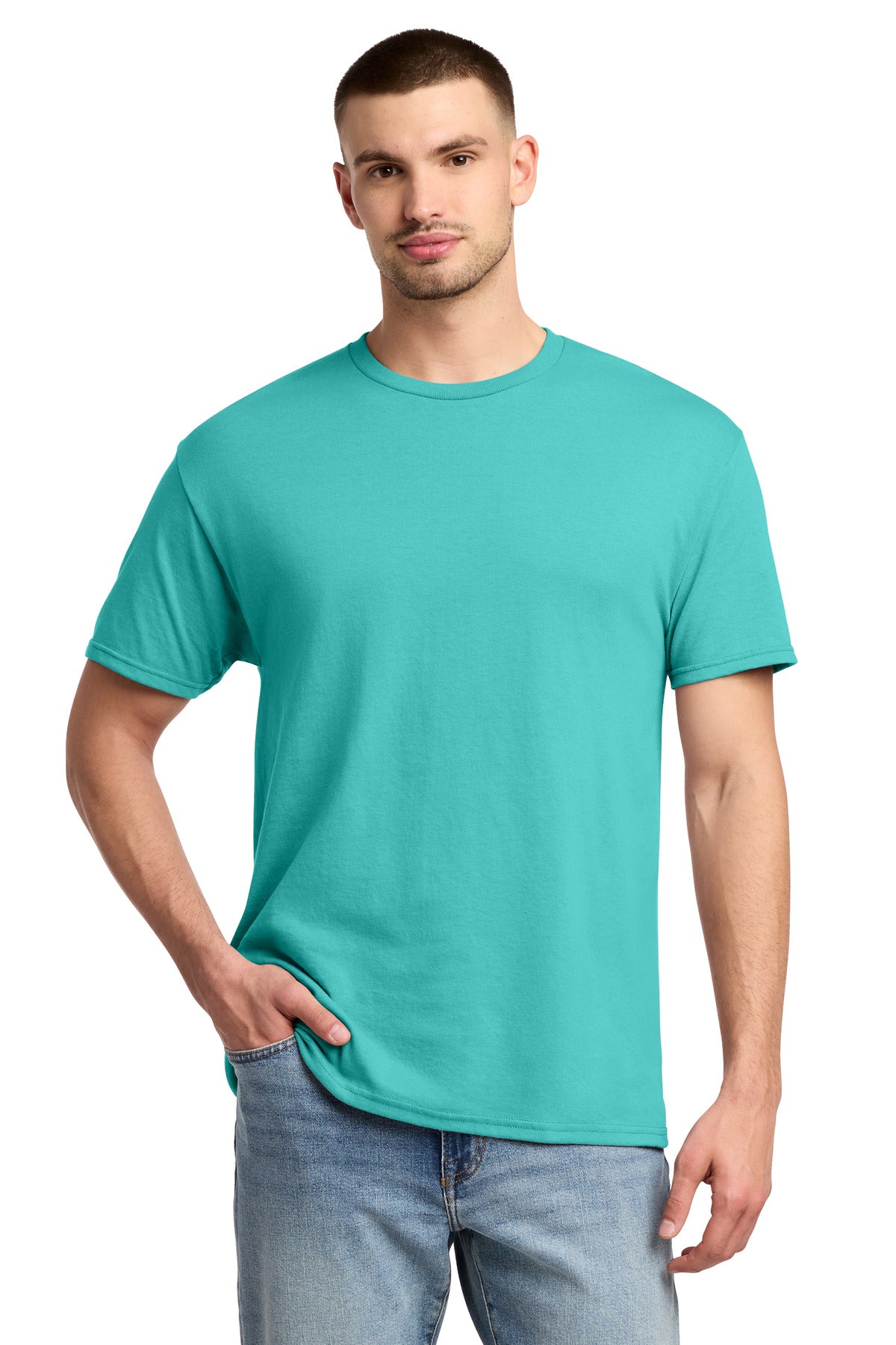 Jerzees -  Dri-Power 50/50 Cotton/Poly T-Shirt.  29M - Scuba Blue