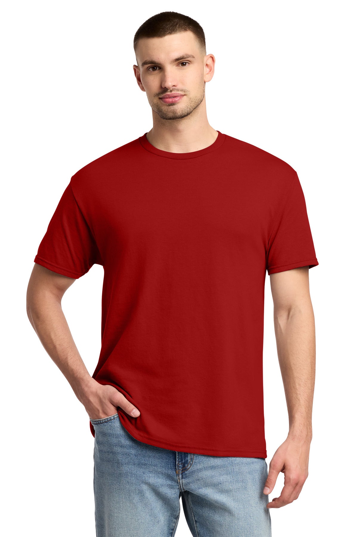 Jerzees -  Dri-Power 50/50 Cotton/Poly T-Shirt.  29M - True Red