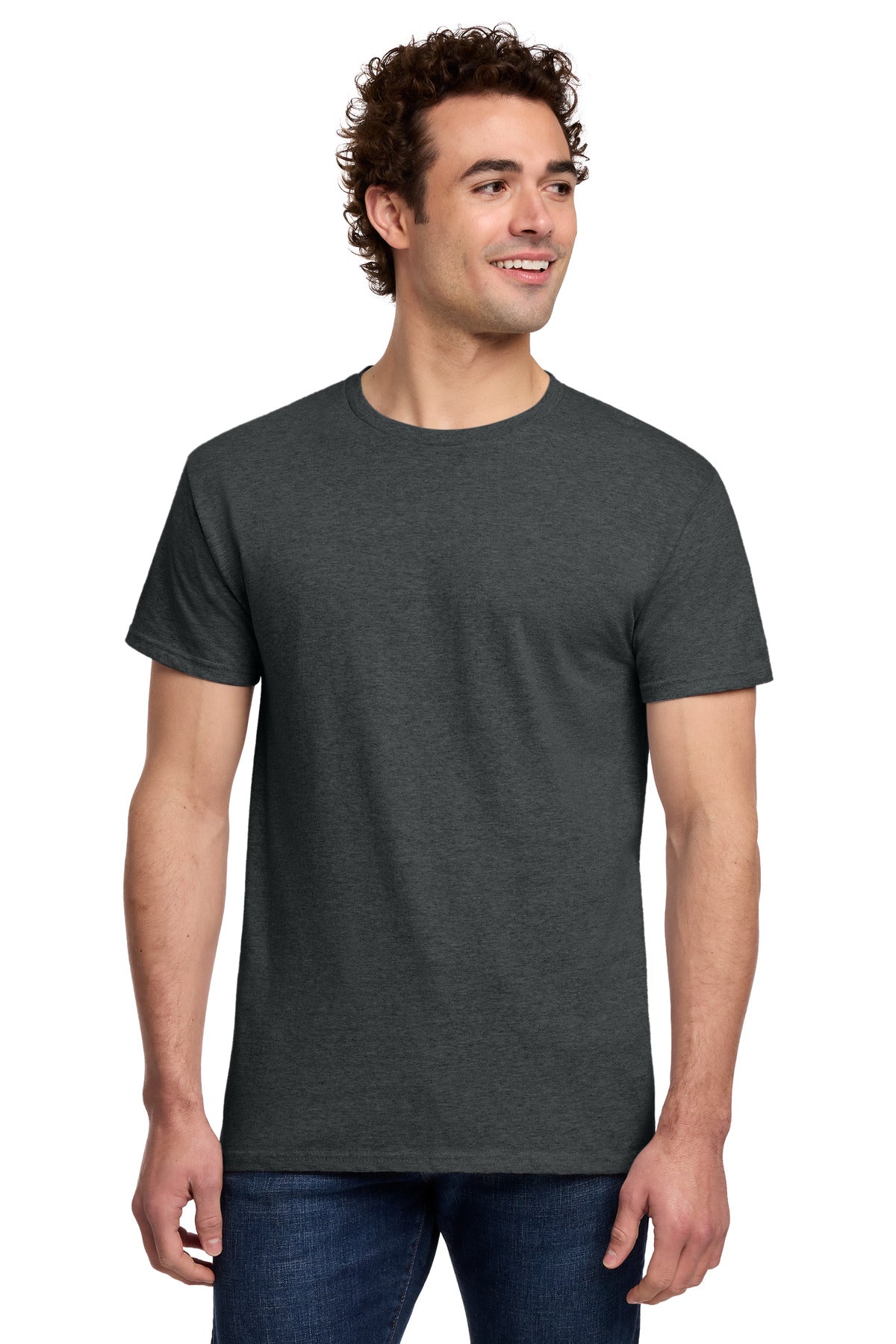 Gildan Light Cotton Tee 3000 - Heather Dark Grey