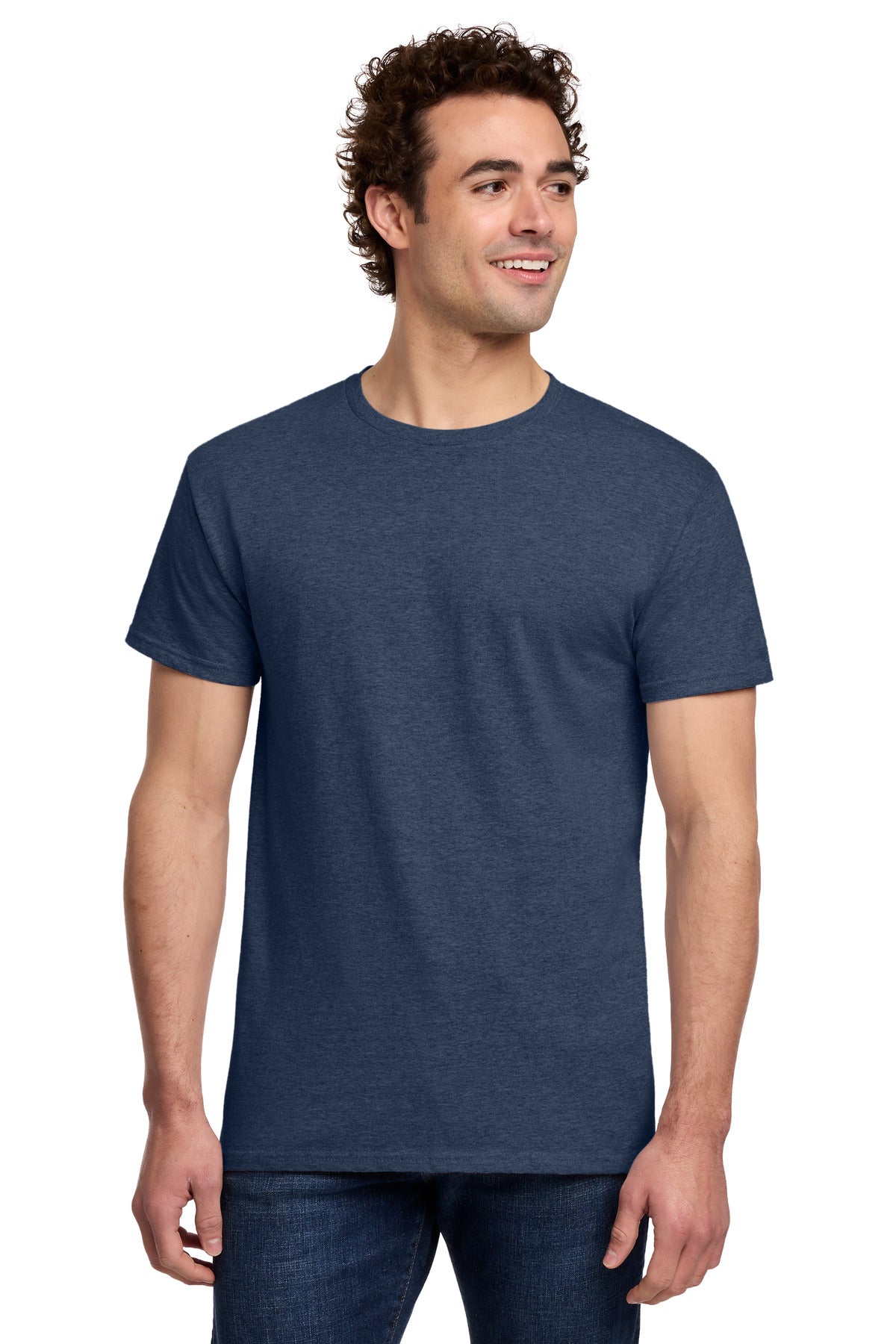 Gildan Light Cotton Tee 3000 - Heather Navy