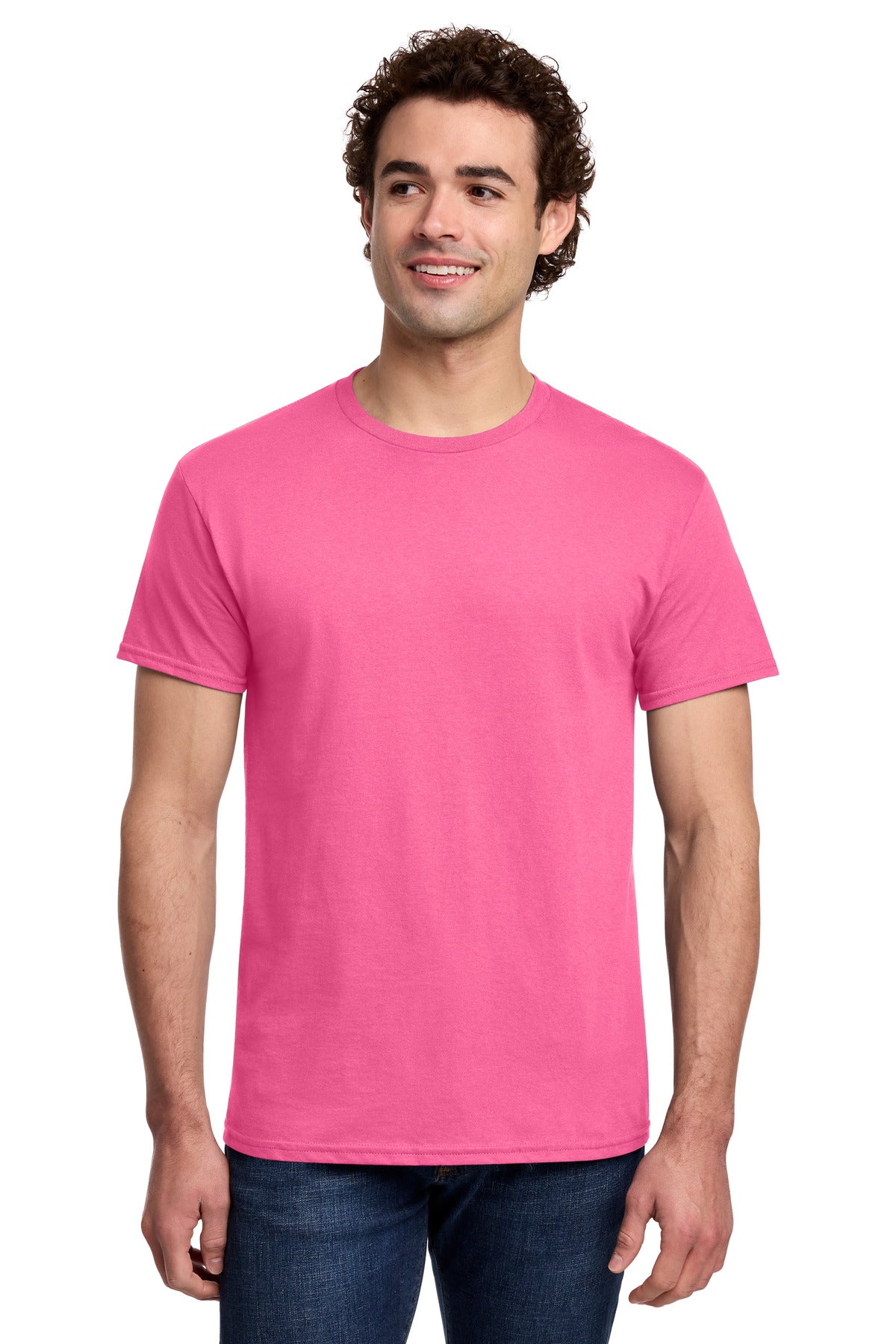 Gildan Light Cotton Tee 3000 - Safety Pink