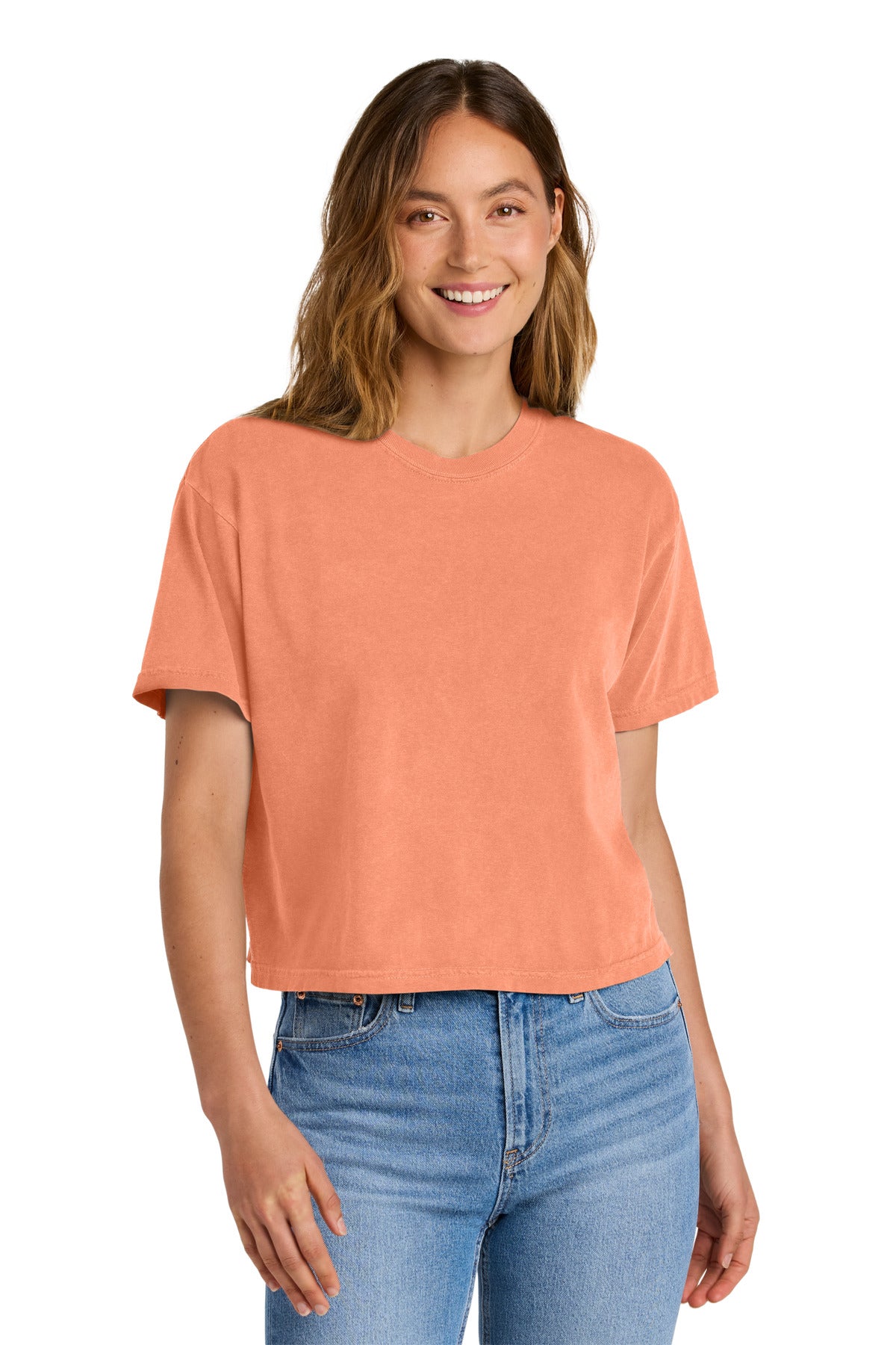 Comfort Colors Women's Heavyweight Boxy Tee 3023CL - Neon Cantaloupe