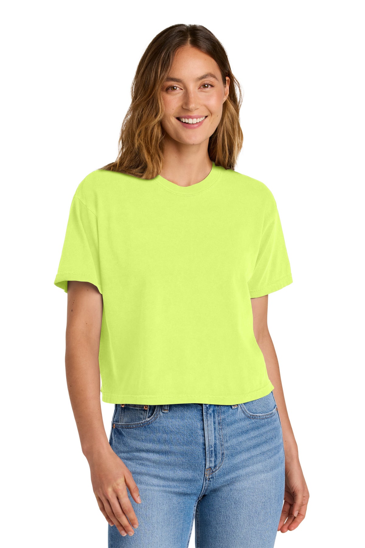 Comfort Colors Women's Heavyweight Boxy Tee 3023CL - Neon Lemon