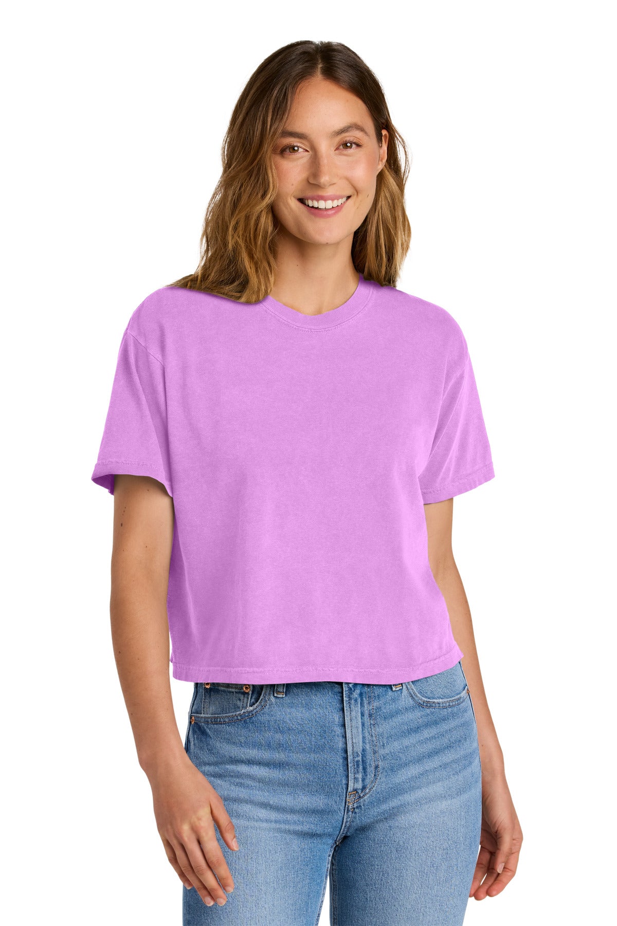 Comfort Colors Women's Heavyweight Boxy Tee 3023CL - Neon Violet