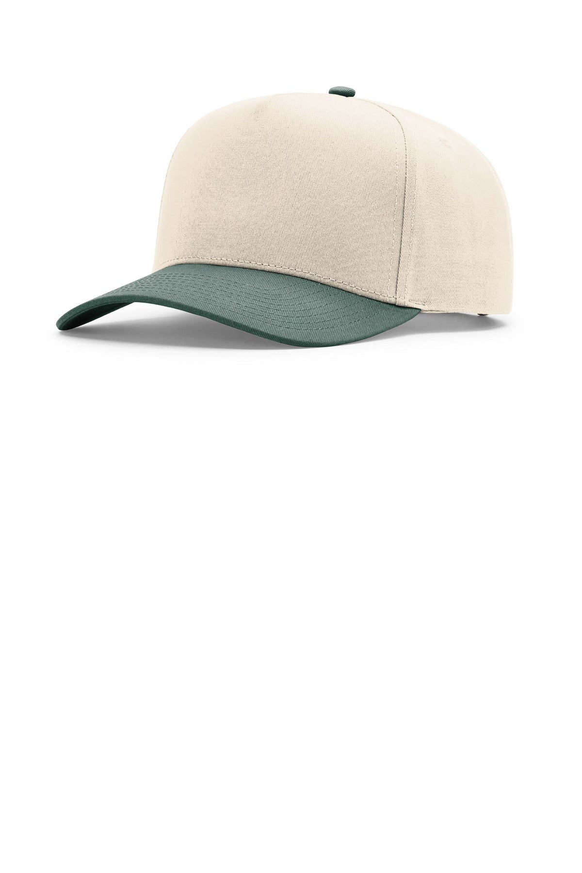 Richardson Full Fabric 5-Panel Champ 323FPC - Cream/ Cream/ Dark Green