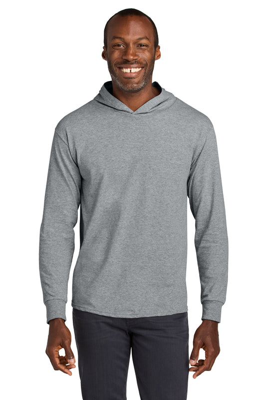 Jerzees Classics Unisex Cotton Long Sleeve Hooded T-Shirt 363LH - Athletic Heather