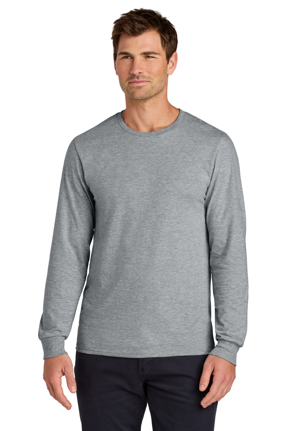 Jerzees Classics Unisex Cotton Long Sleeve T-Shirt 363L - Athletic Heather