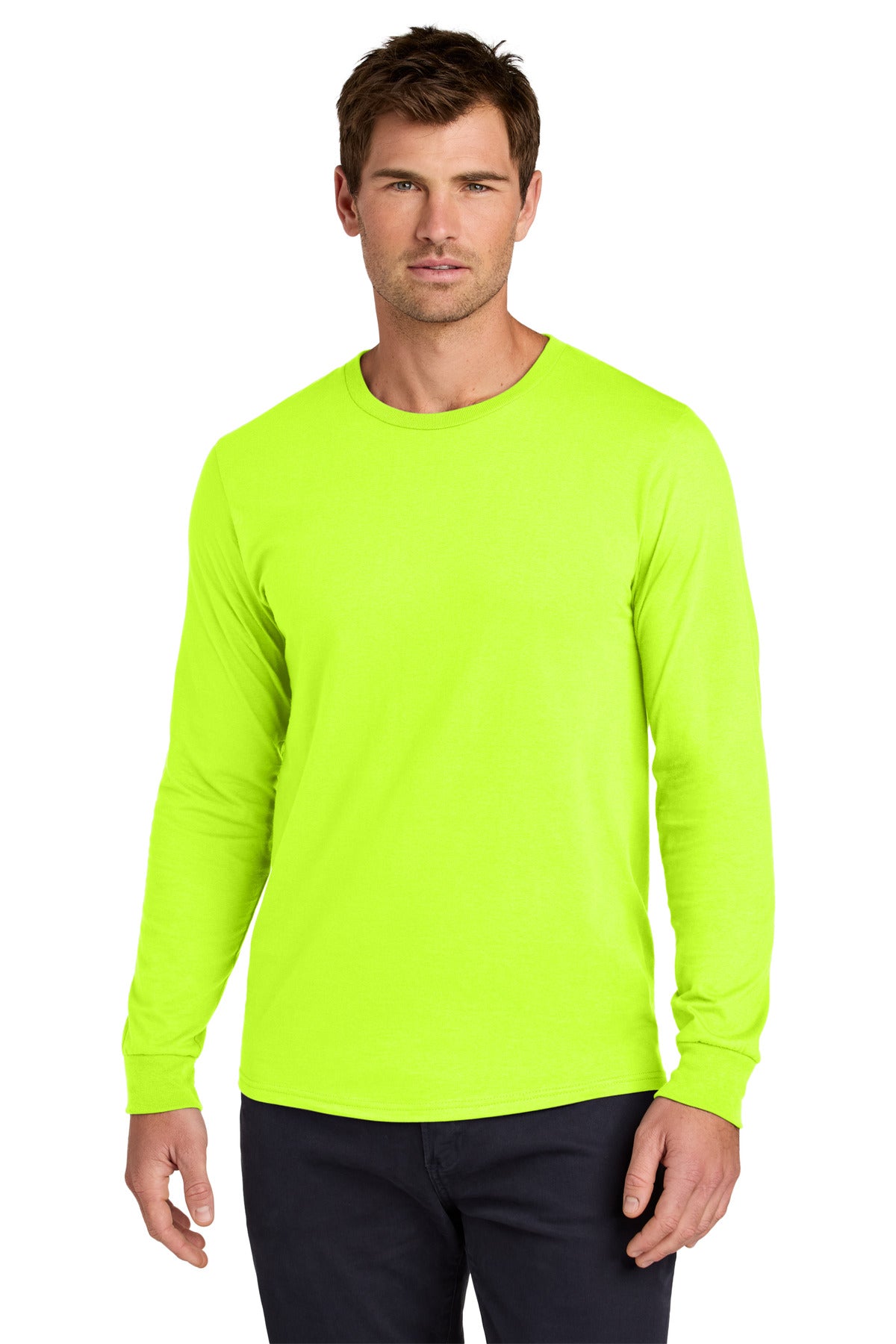 Jerzees Classics Unisex Cotton Long Sleeve T-Shirt 363L - Safety Green