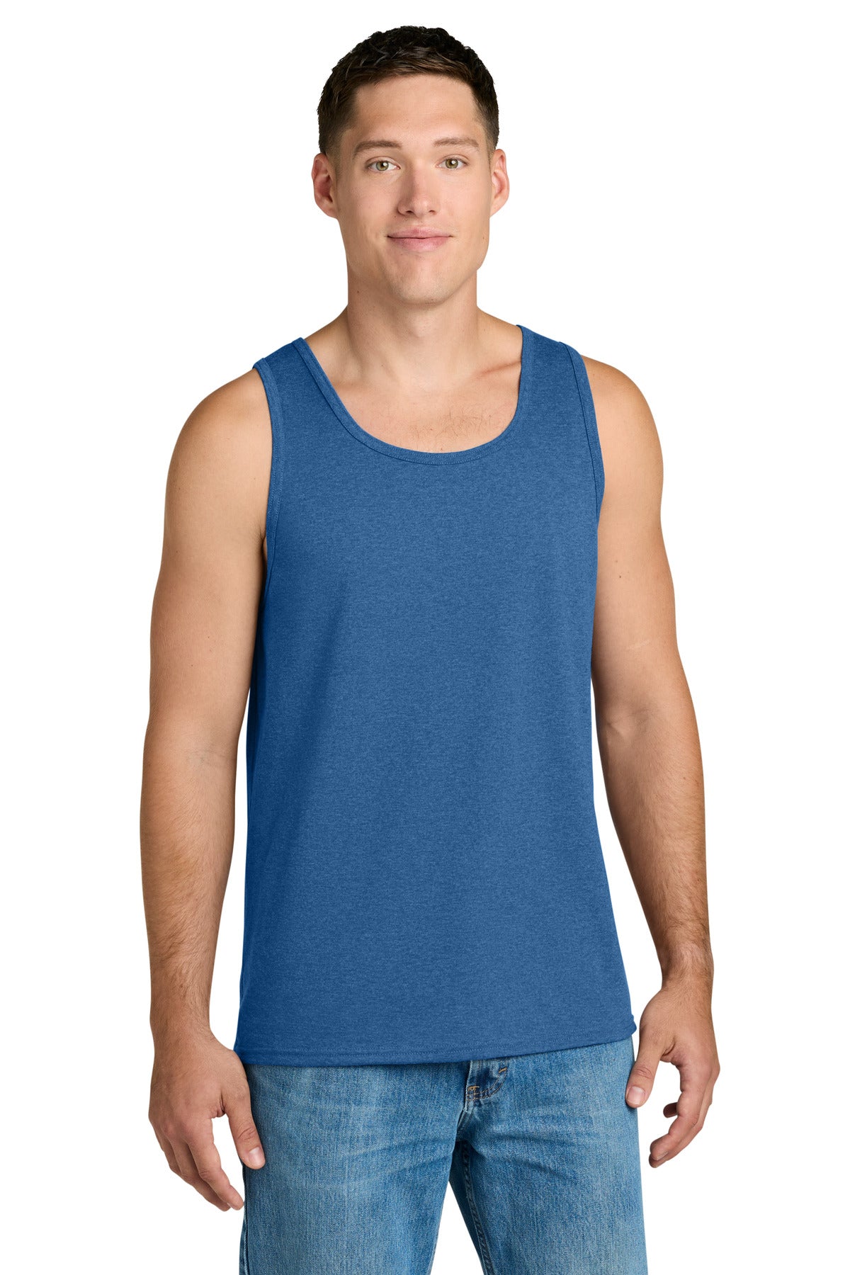 Jerzees Classics Unisex Cotton Tank 363TK - Retro Heather Royal