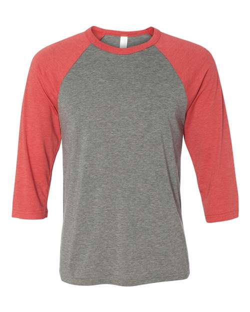 BELLA + CANVAS 3200 - Grey/ Red Triblend