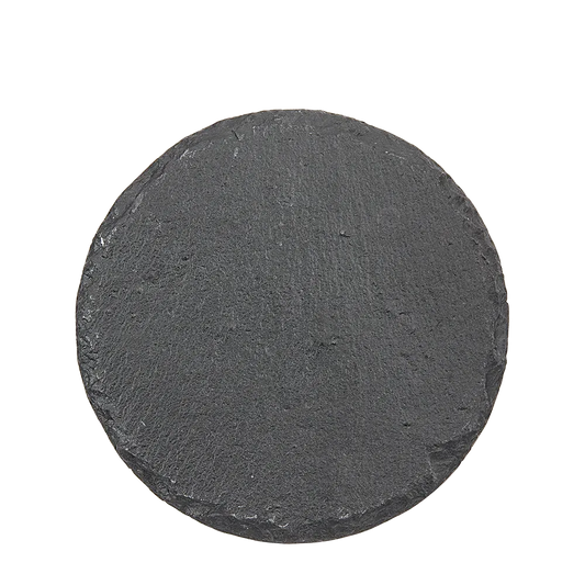 4in. Round Slate Coaster - Charcoal Gray