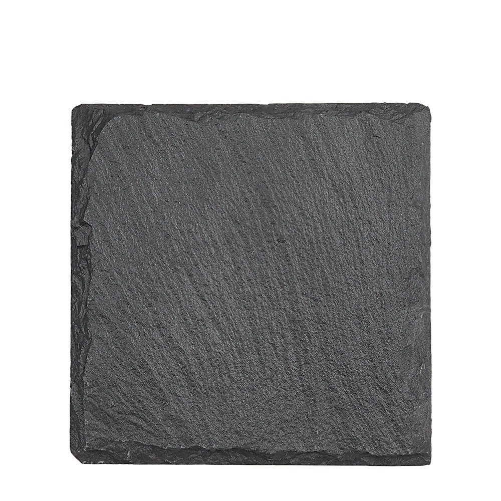 4in. x 4in. Square Slate Coaster - Charcoal Gray