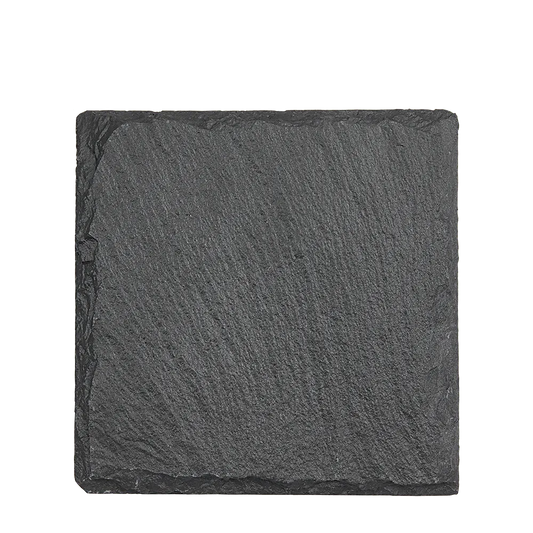 4in. x 4in. Square Slate Coaster - Charcoal Gray