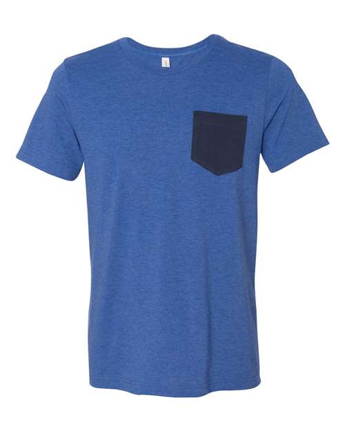 BELLA + CANVAS 3021 - Heather True Royal/ Navy