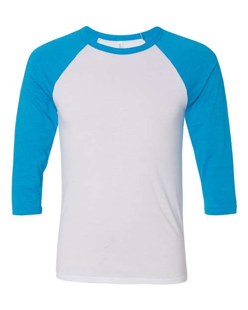 BELLA + CANVAS 3200 - White/ Neon Blue