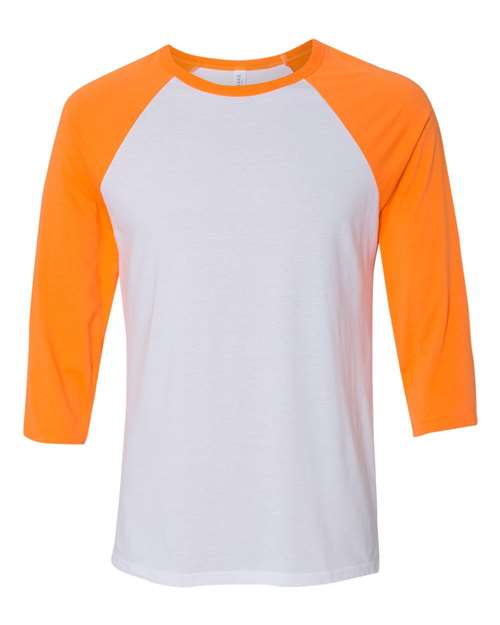 BELLA + CANVAS 3200 - White/ Neon Orange