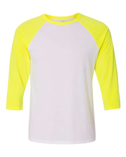 BELLA + CANVAS 3200 - White/ Neon Yellow
