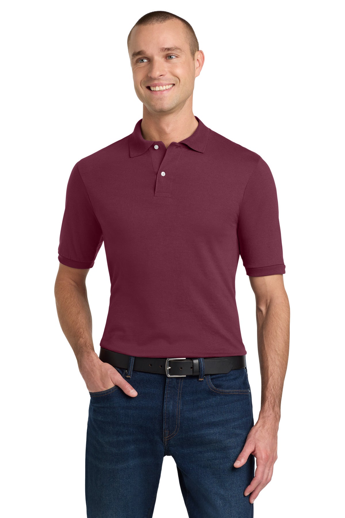 Jerzees Dri-Power Sport Shirt. 437M - Maroon