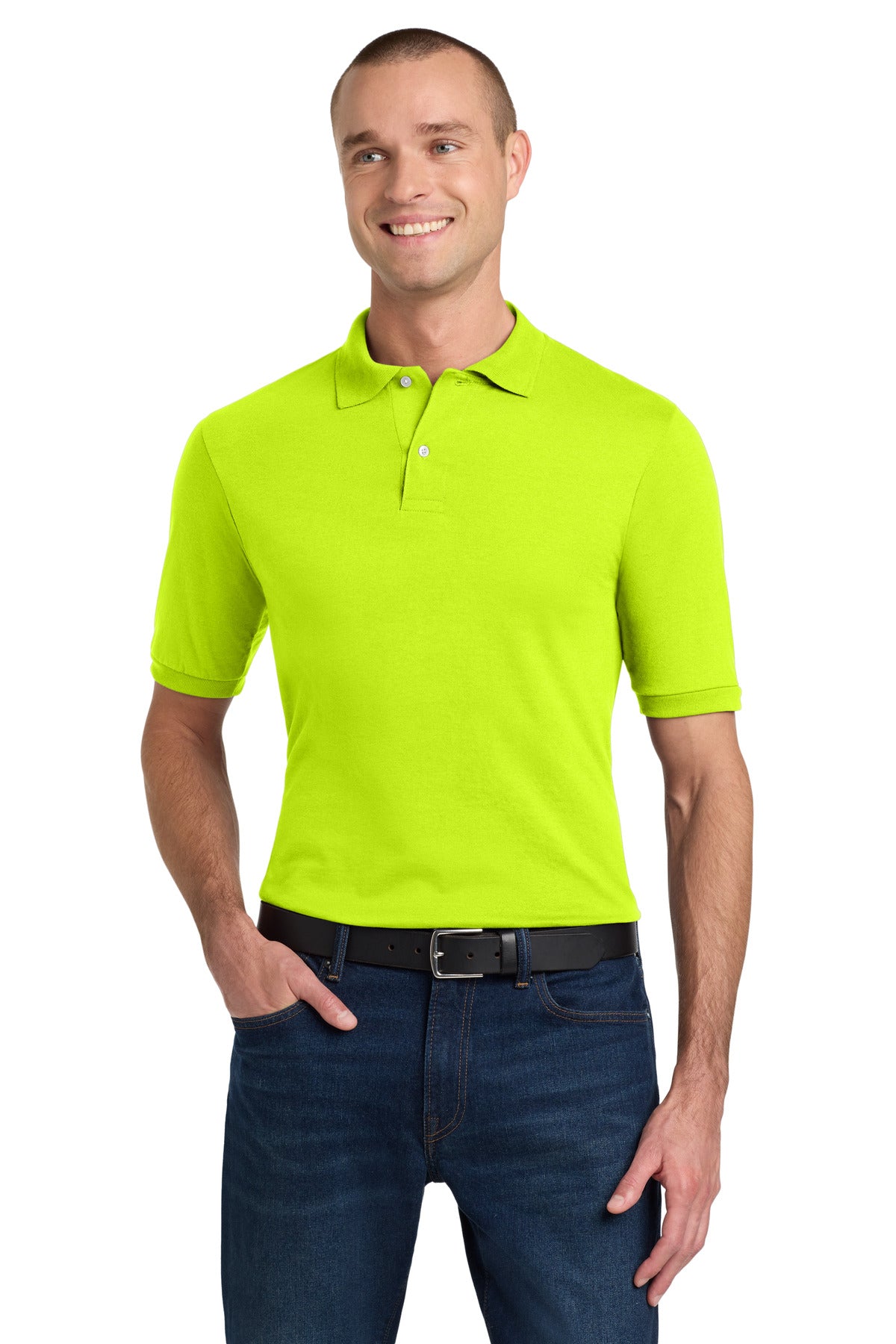 Jerzees Dri-Power Sport Shirt. 437M - Safety Green