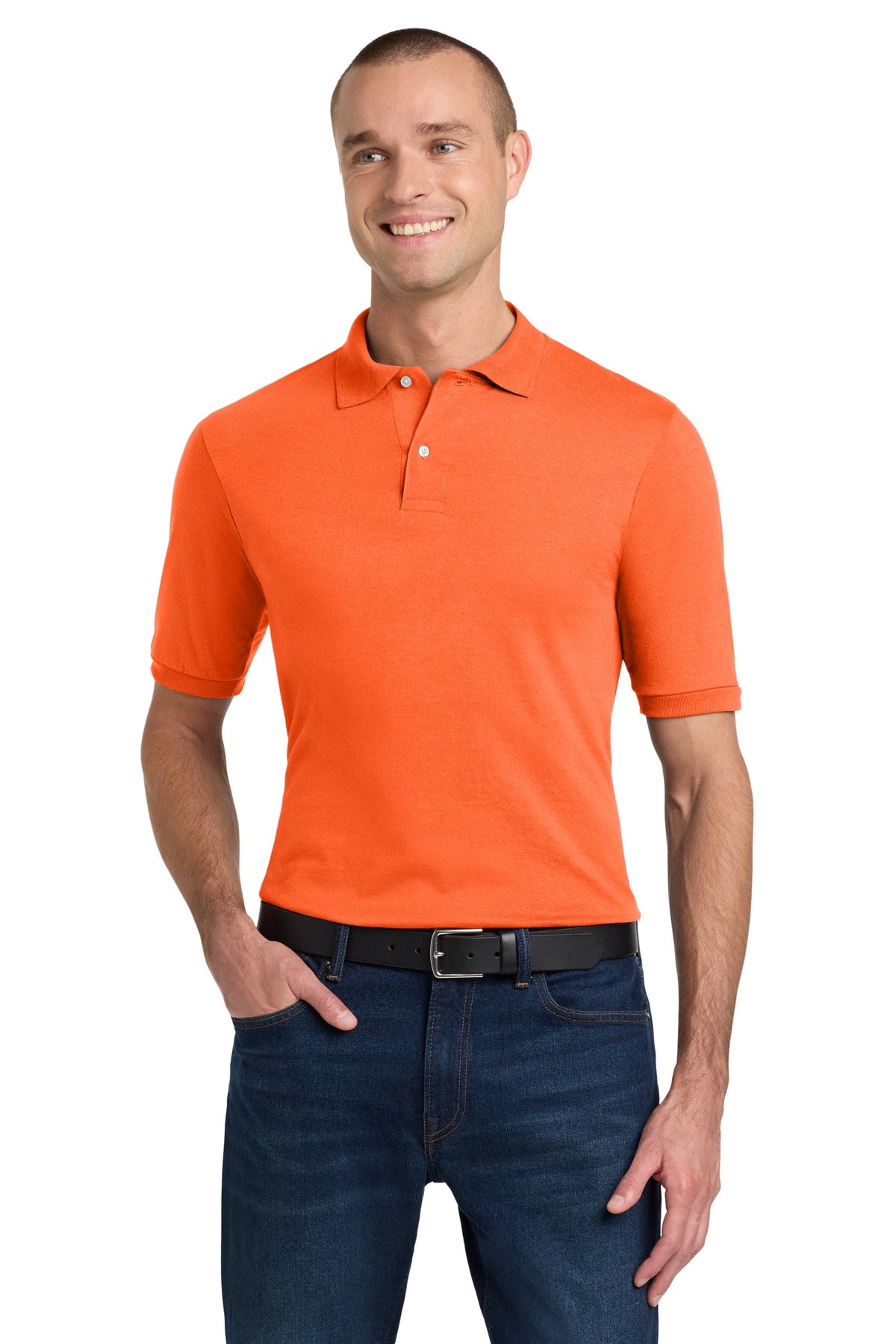 Jerzees Dri-Power Sport Shirt. 437M - Safety Orange