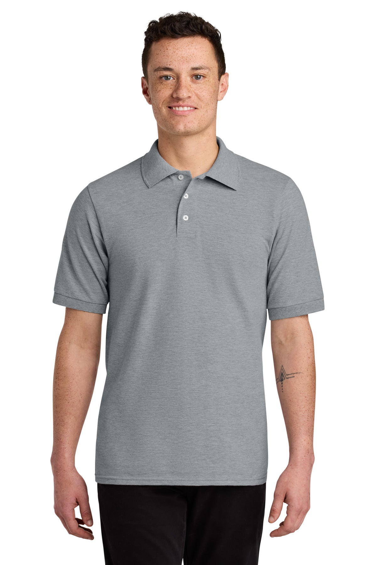Jerzees Unisex Premium Ring Spun Cotton Pique Sport Shirt 443M - Athletic Heather