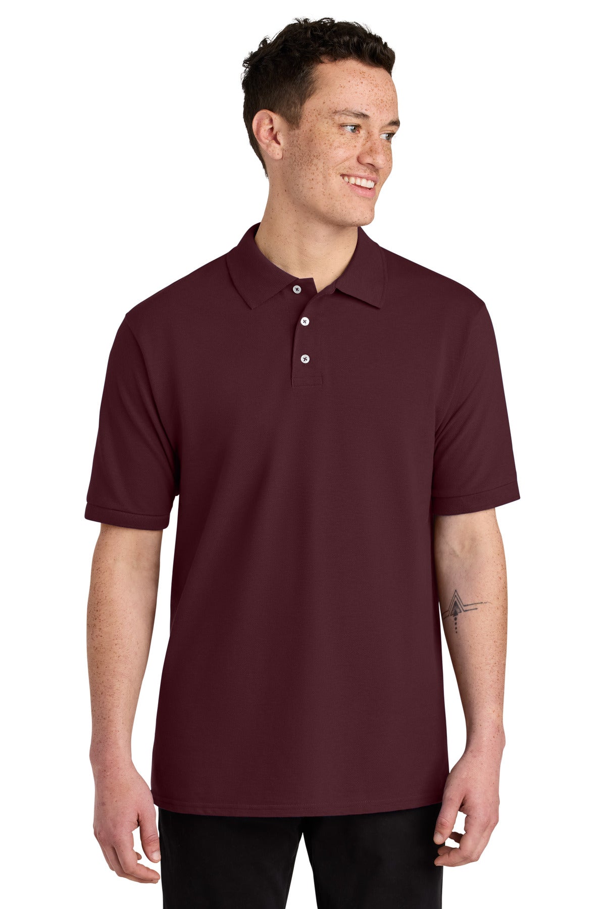 Jerzees Unisex Premium Ring Spun Cotton Pique Sport Shirt 443M - Maroon